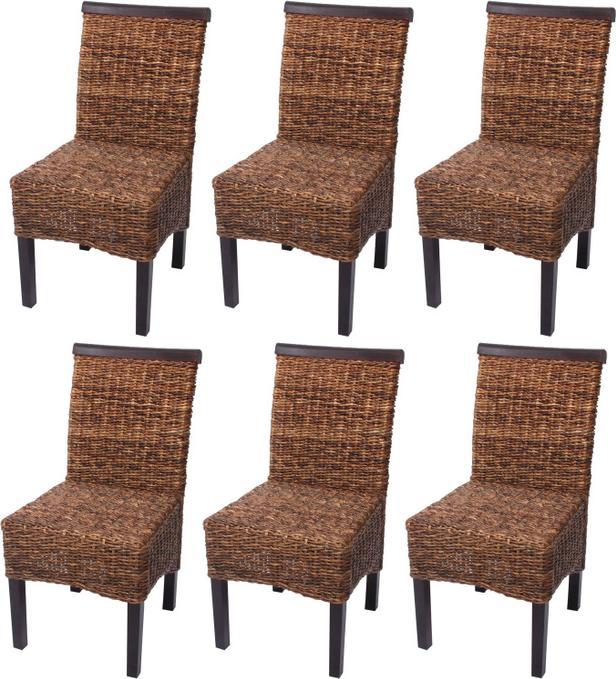 Actual product image Mendler 6x Dining Chair Wicker Chair M45 Chair Banana Wicker - dark, without cushions