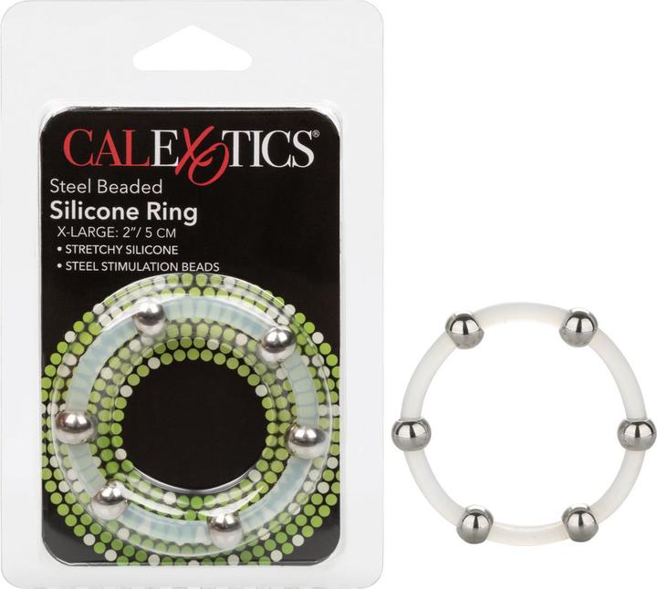 CalExotics Steel Beaded Silicone Ring XL (5 cm)