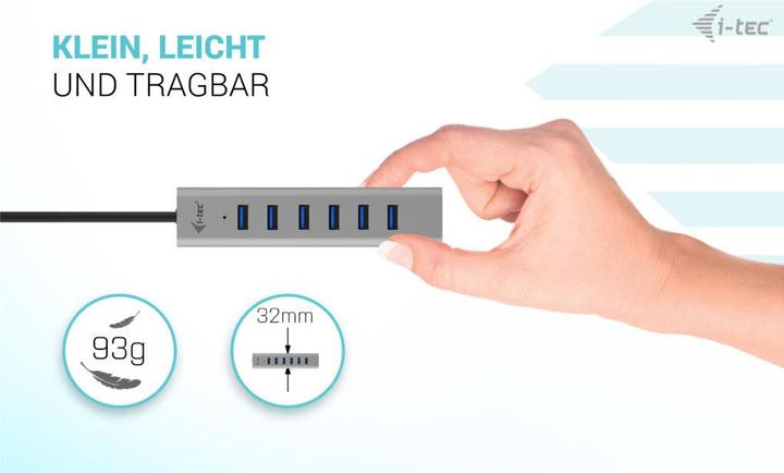 Actual product image i-tec C31HUBMETAL703 (USB-C, USB-A, 7 Ports)