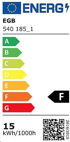 Energy Label EGB LED Lamp Globe G120 E27 15W 1550lm 2700K (E27, 15 W, 1550 lm, 1 x, F)