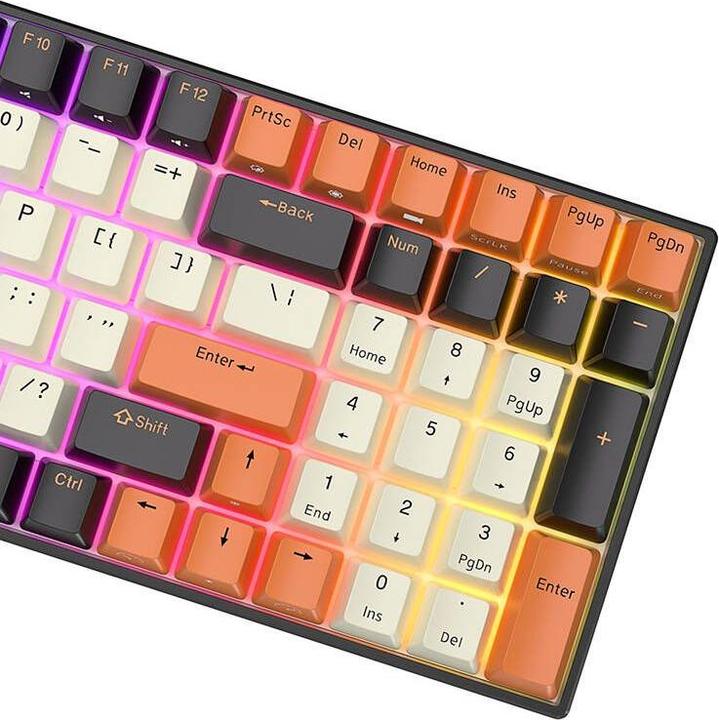 Image du produit Royal Kludge Clavier mécanique RK100 RGB, brown switch (noir-orange) (ING. Int., Sans fil)