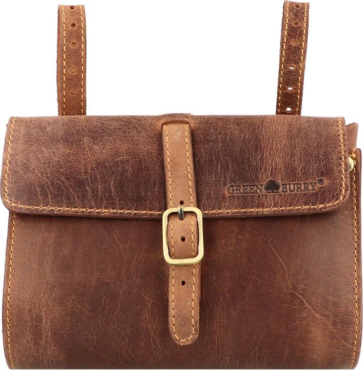 Actual product image Greenburry Vintage pannier XL leather 20 cm (2 l, Handlebar bag)