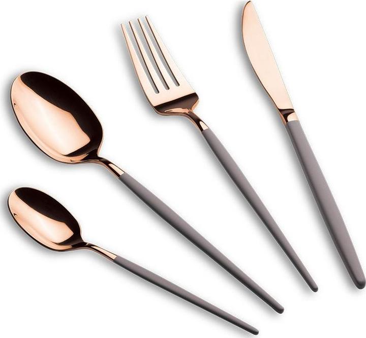 Actual product image BerlingerHaus Taupe 24-piece cutlery set - Rose Gold (24 Piece, Cutlery set)