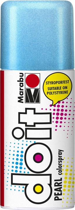 Actual product image Marabu Spray paint do it Pearl 150 ml, mother of pearl blue (Mother-of-pearl blue, 150 ml)