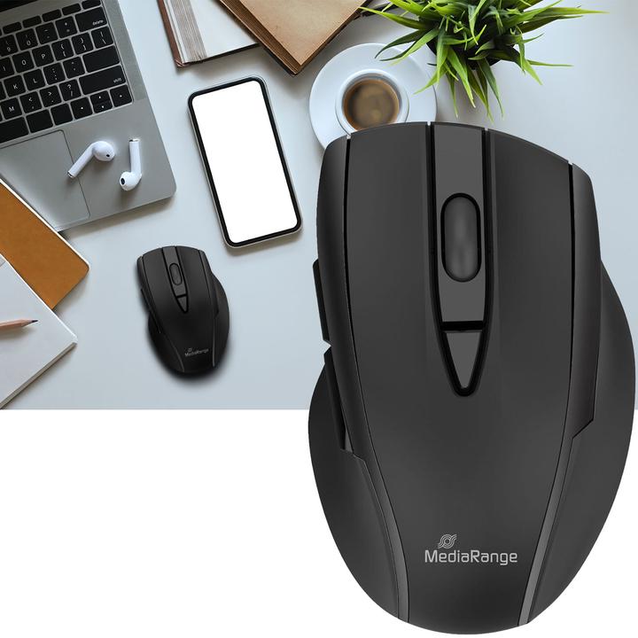 Immagine prodotto MediaRange Mouse Bluetooth a 5 tasti con sensore ottico (Senza fili)