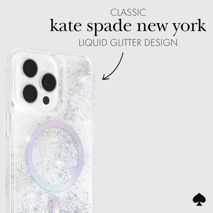 Actual product image Kate Spade Liquid Glitter MagSafe - Case iPhone 15 Pro Max (Opal Iridescent) (Apple iPhone 15 Pro Max)