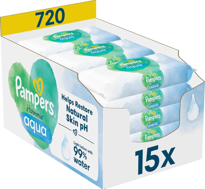 Pampers Harmonie Aqua (720 Piece)