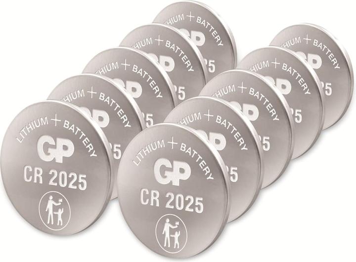 Produktbild GP Batteries Knopfzelle Lithium (10 Stk., CR2025, 160 mAh)