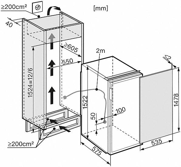 Produktbild Miele K 35543-55 EDF Re (277 l)