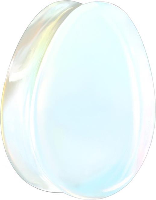 Produktbild Star Piercing Flared Plug Tropfen aus Opalite Stein (ohne Messing, Mineralisch)