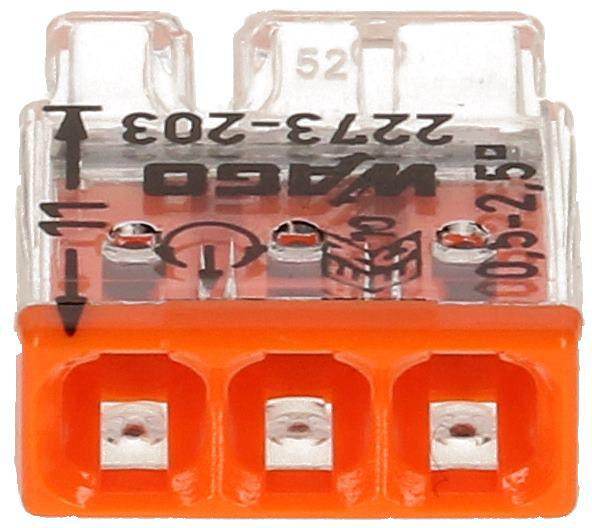 Actual product image Wago Plug-in terminal Contact Compact 3-fold