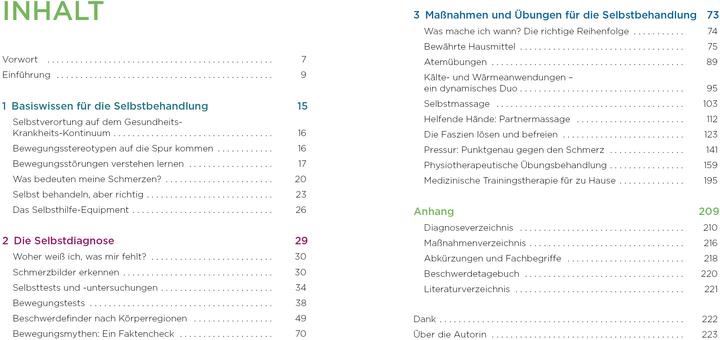 Nutritional values and ingredients Physiotherapie-Hausapotheke (German, Gabriele Kiesling, 2021)