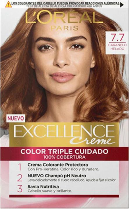 Produktbild L'Oréal Paris EXCELLENCE Creme tinte #7.7-caramelo helado