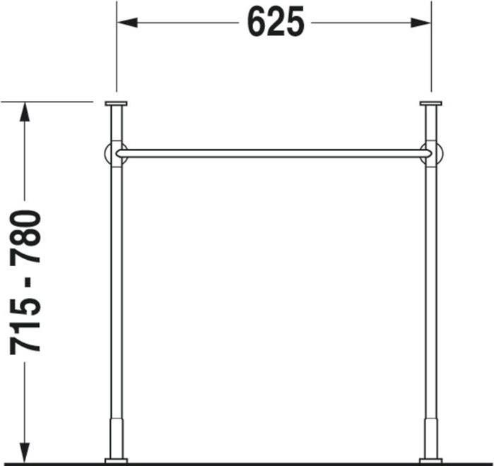 Produktbild Duravit Metallkonsole VERO höhenverst. +50mm für Waschtisch 045470