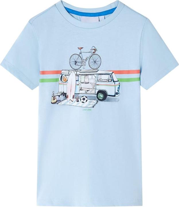 Immagine prodotto VidaXL Maglietta da bambino azzurro 128,Materiale: 100 % cotone,Colore (128)