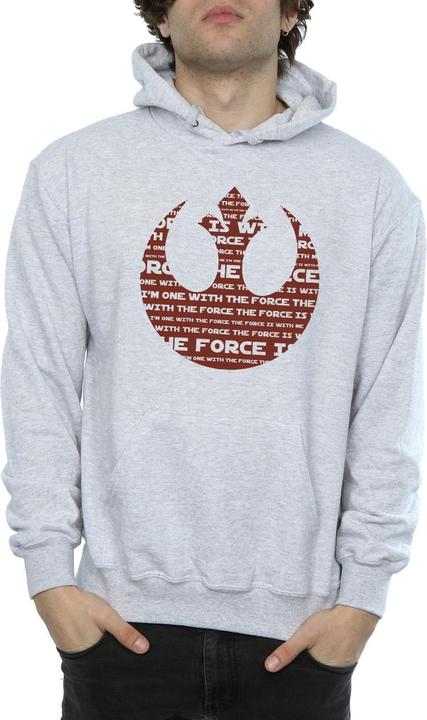 Immagine prodotto Star Wars Rogue One I'm One With The Force Alliance Emblem Red Felpa con Cappuccio Uomo (XXL)