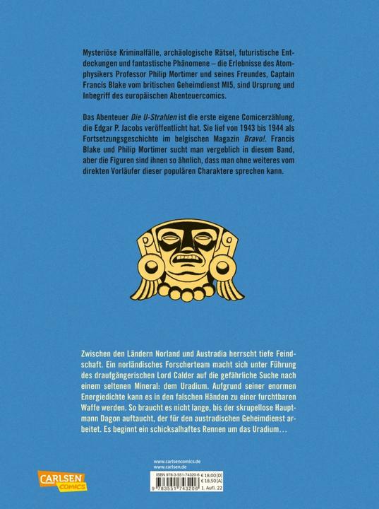 Actual product image Blake und Mortimer Bibliothek 0: Die U-Strahlen (German, Edgar P. Jacobs, 2022)