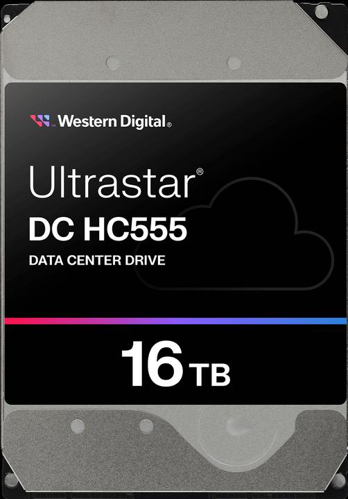 Actual product image WD Ultrastar DC HC555 3.5inch 26.1 16TB 512 7200RPM SATA ULTRA 512E SE NP3 DC (16 TB, 3.5", CMR)