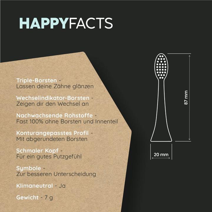 Image du produit happybrush ECO VIBE 3 brosses à dents All Black (3 x)