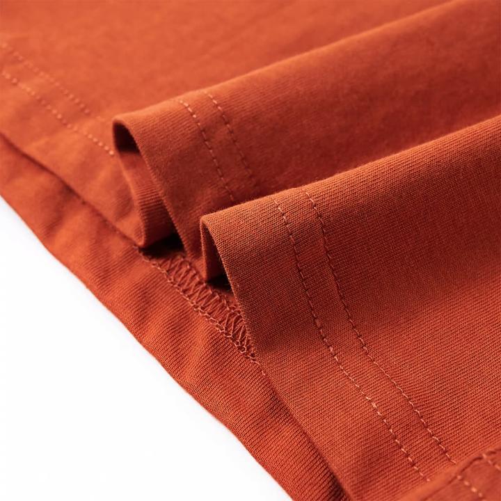 Actual product image VidaXL Children's long-sleeved shirt rust brown 140,Material: 100 (140)