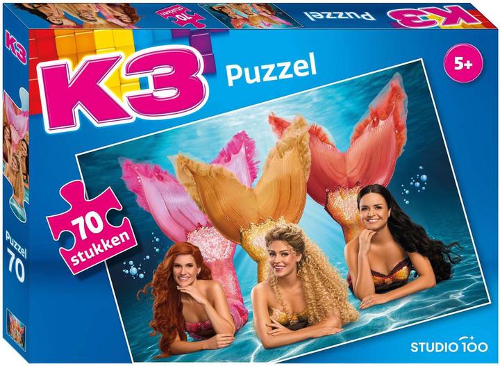 Actual product image K3 jigsaw puzzle with poster - Song of the Mermaid, 70 pieces. (70 pieces)