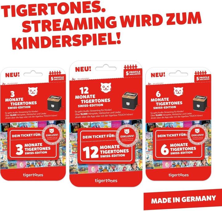 Produktbild Tigermedia tigertones - Ticket 6 Monate Swiss-Edition (Deutsch)
