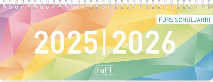 Actual product image Häfft® Verlag Tischquerkalender Rainbow 2025/2026 (Hardcover, German)