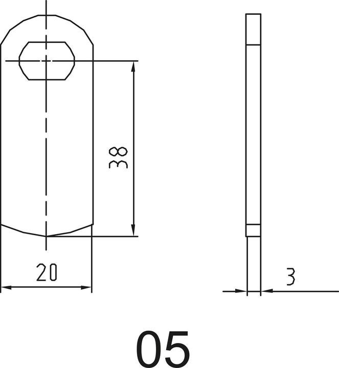 Assa Abloy Sperrnase für Elektronisches Schrankschloss Sense+PIN, Nr.5, gerade