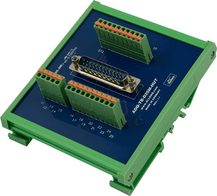 Image du produit Alldaq zbh. ADQ-TB-D25M-HUT / bloc de connexion 25 pôles avec KEFA (compatible Phoenix®)