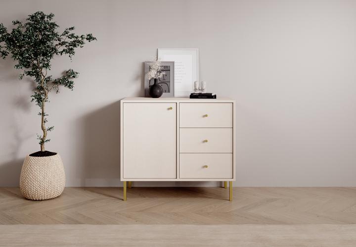Actual product image ADRK Furniture Tili 1D 3S chest of drawers (83.5 x 41 x 74 cm)