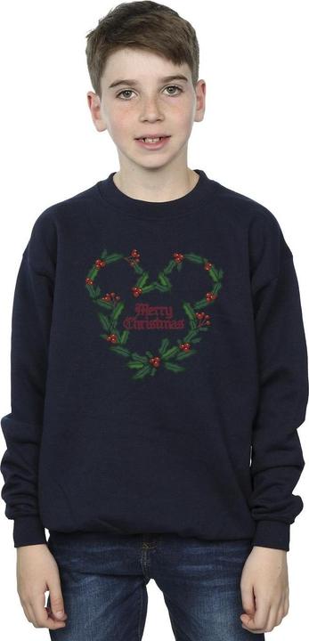 Actual product image Disney Boys Mickey Mouse Merry Christmas Holly Sweatshirt (152, 158)