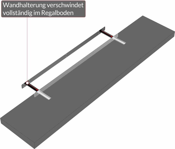 Immagine prodotto Casaria 2x Scaffali galleggianti (110 x 23 x 3,8 cm)