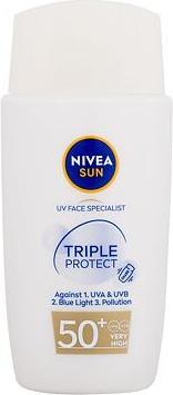 NIVEA Sun Triple Protect Ultra-Light Hydrating Fluid (Sonnencreme Gesicht, SPF 50+, 40 ml)