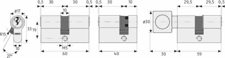 Actual product image Abus Profile cylinder E20NP (Profile cylinder)