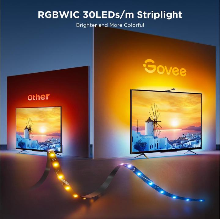 Produktbild Govee Envisual TV Backlight (Warmweiss, RGBIC, 360 cm, Indoor)