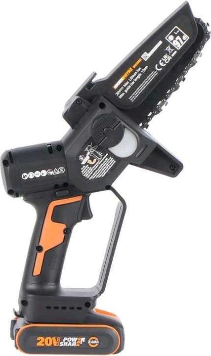 Actual product image Worx Nitro cordless chainsaw 20V (Battery chain saw)