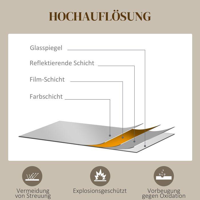 Produktbild Swisshandel24 Wandspiegel, 60x60cm Alurahmen, Rund Schwarz (60 x 60 cm)