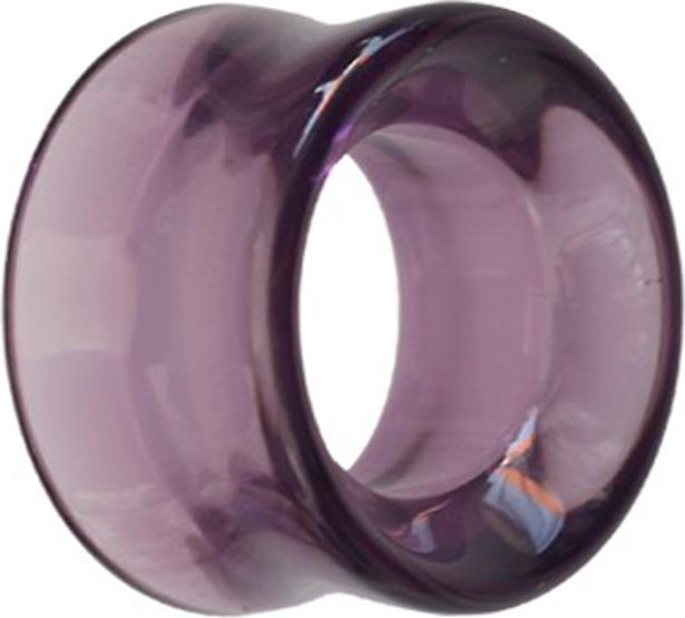 Star Piercing Flared Tunnel violett aus Glas (Glas, ohne Messing)