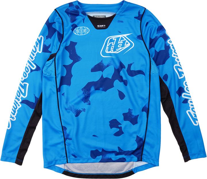 Troy Lee Designs GP Pro Jersey, Blotted, bright blue, youth S (S)