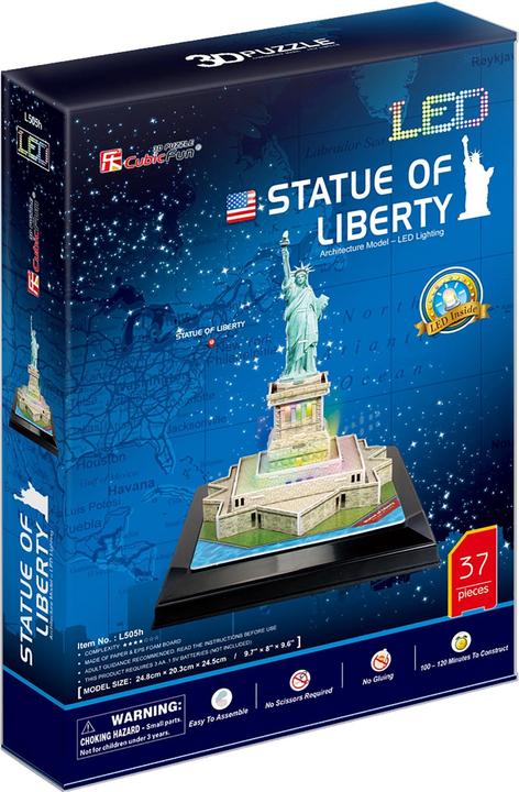 Actual product image Cubicfun 3D Puzzle Statue of Liberty (Light) (37 pieces)