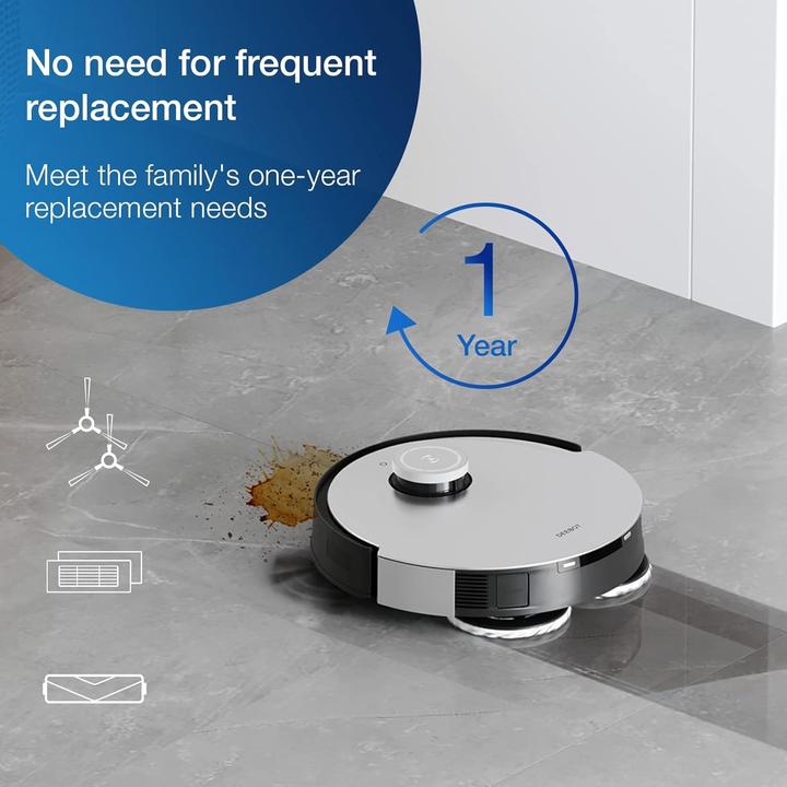 Immagine prodotto Ecovacs Kit Priedas D-KT01-0017 4x Spazzole laterali, 1x Principale, 3x Filtri ad alta efficienza, 1x