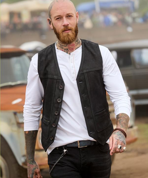 Actual product image Joe Browns Suede Biker Waistcoat (L)