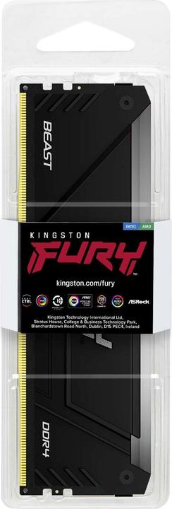 Image du produit Kingston Fury Beast RGB (1 x 16GB, 3600 MHz, RAM DDR4, DIMM)