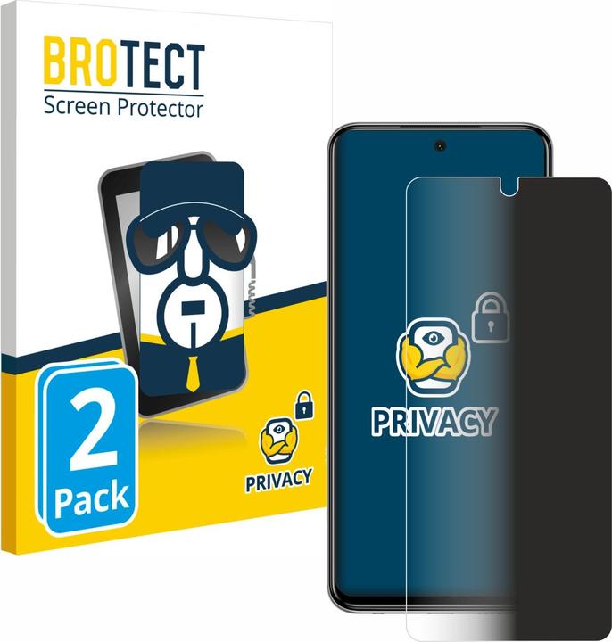 Image du produit BROTECT Film anti-regards Anti-Spy Privacy Film de protection contre la lumière bleue (2 pièce(s), Xiaomi Redmi Note 9 Pro)