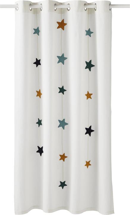 étoiles multicolores, blanc laineux