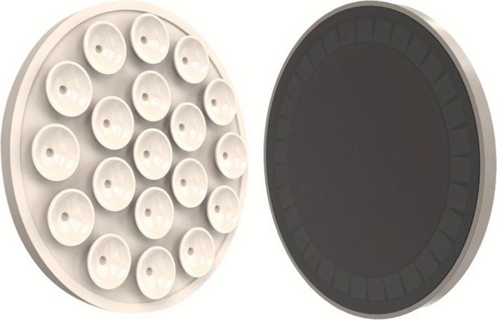 PhoneLook MagSafe 360° Rotierender Silikon-Magnet-Patch mit Saugnapf für ung Weiss