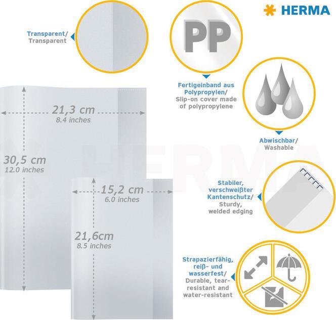 Actual product image HERMA booklet cover (A4)
