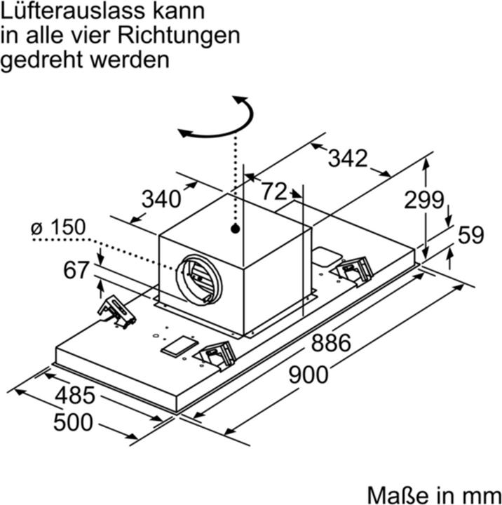 Actual product image Bosch Hausgeräte DRC97AQ50 (Ceiling hood)