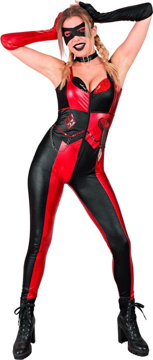 Immagine prodotto Widmann Costume da Arlecchino per donna, tuta, collana, maschera per gli occhi, guanti senza dita, coltello (M)