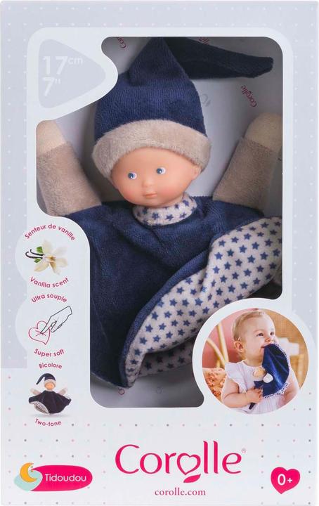 Immagine prodotto Corolle Tidoudou – Marineblaues Kuscheltuch, 17 cm